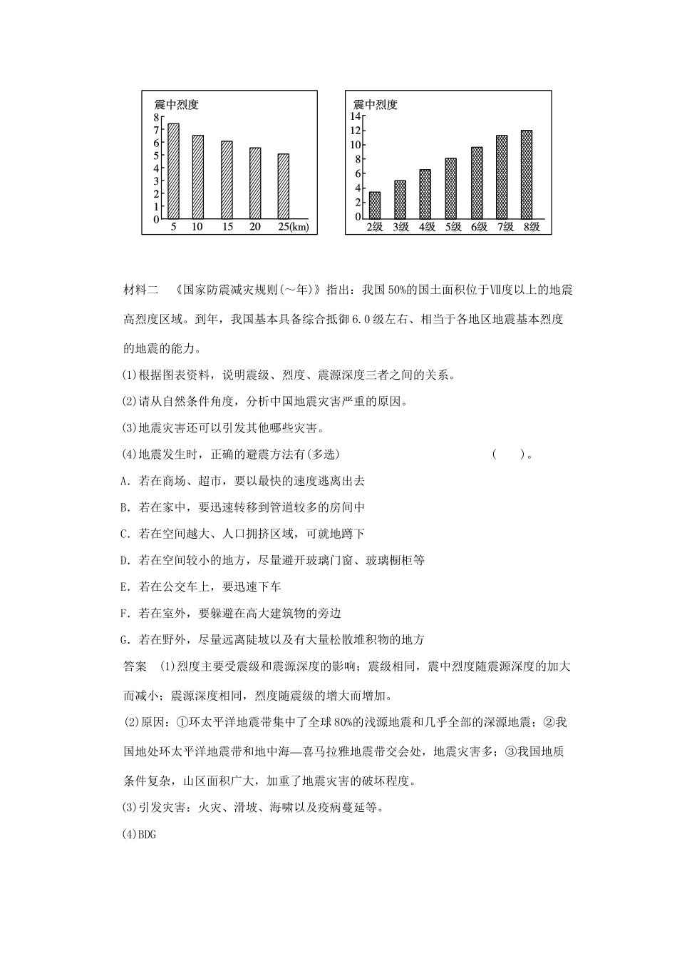 高中地理 4.3 自然灾害与我们小练习 湘教版选修5_第3页