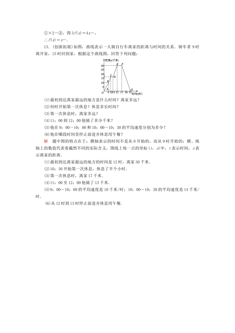 高中数 2.1.2.2求函数的解析式同步训练 苏教版必修1_第3页