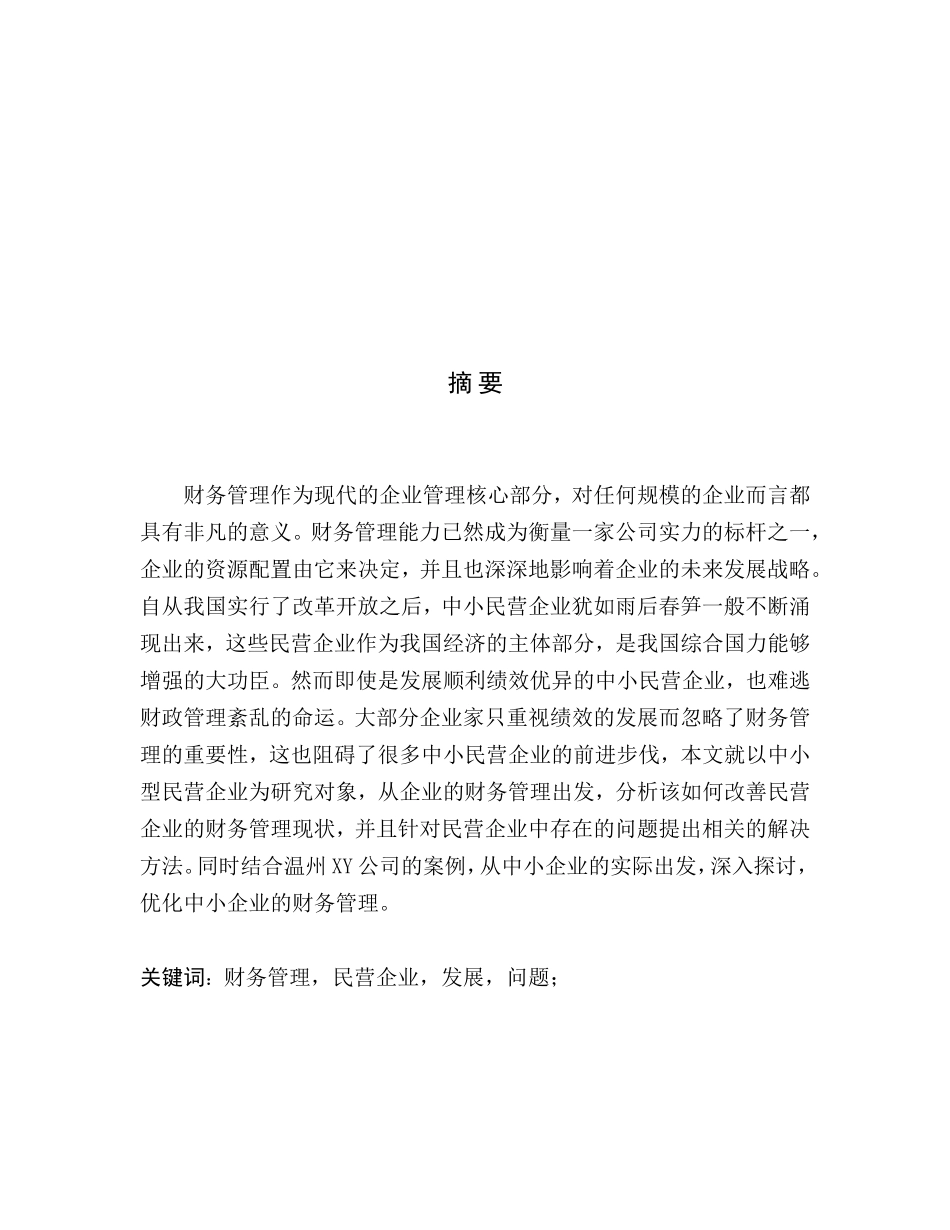 我国中小民营企业财务管理存在的问题及对策研究分析 会计学专业_第2页
