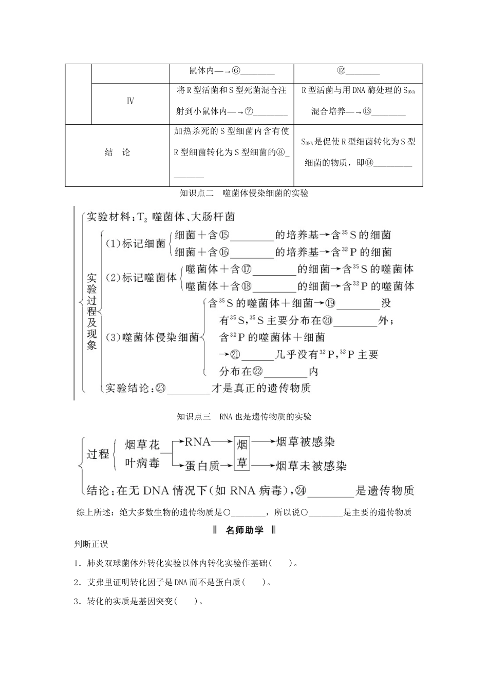 高考生物一轮复习 用书 第二单元 第1讲　DNA是主要的遗传物质 新人教版必修2_第2页