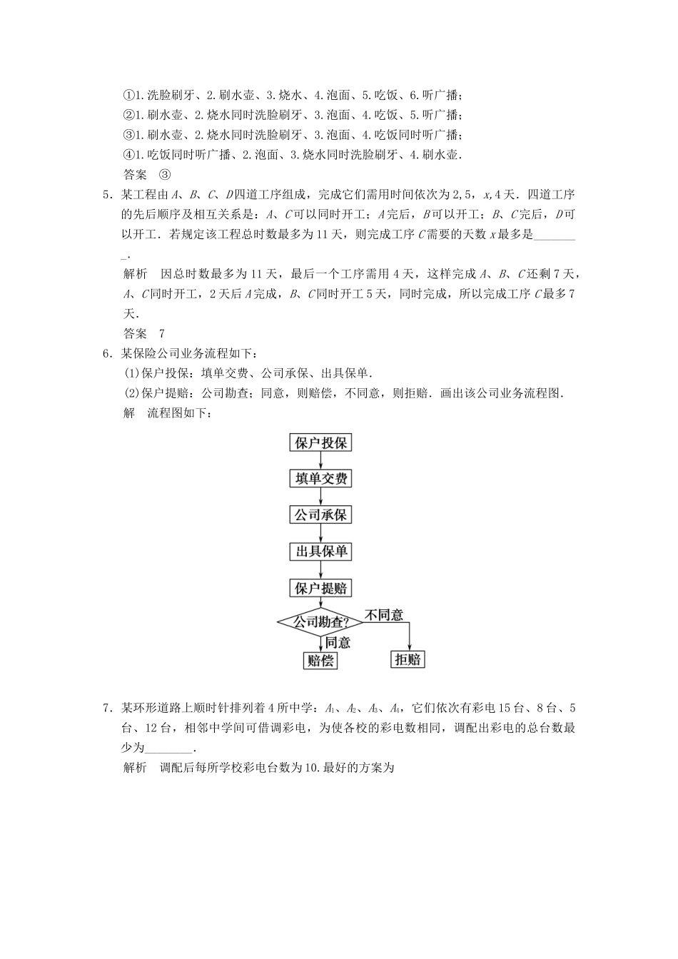 高中数学 4-1流程图规范训练 苏教版选修1-2_第2页