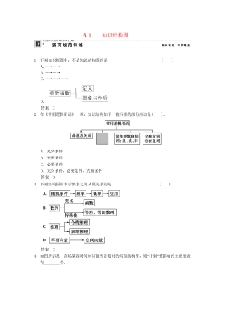 高中数学 6.1 知识结构图规范训练 湘教版选修1-2