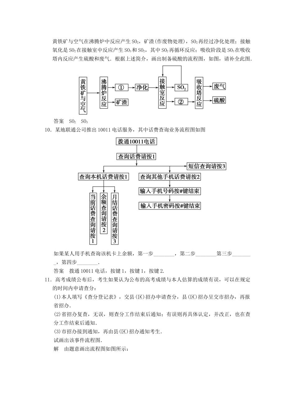 高中数学 6.2 工序流程图规范训练 湘教版选修1-2_第3页