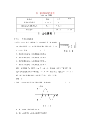 高中物理 11.2 简谐运动的描述每课一练 新人教版选修3-4