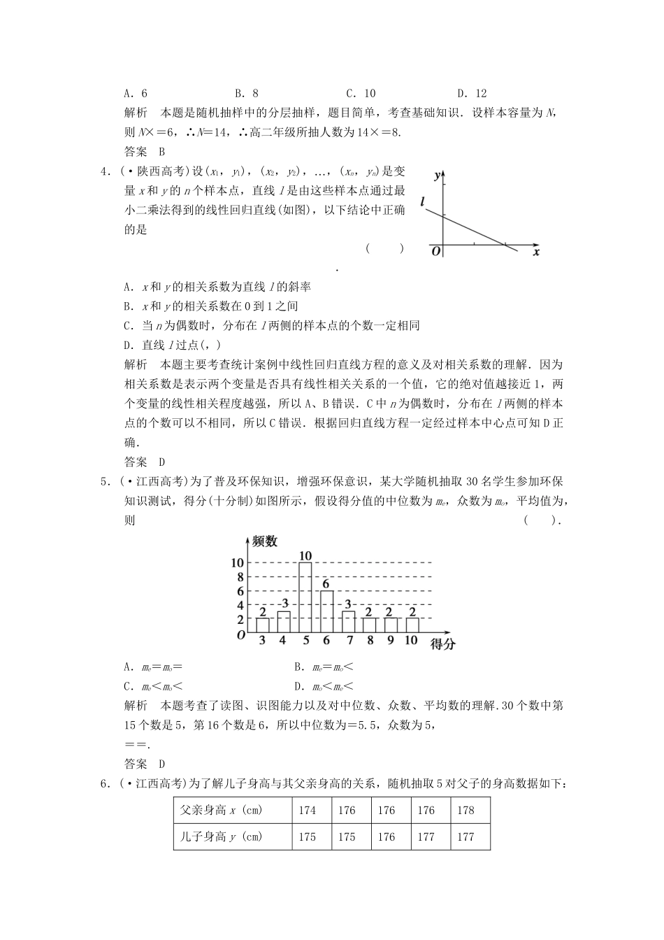 高考数学 第2章高考真题配套训练 新人教A版必修3_第2页