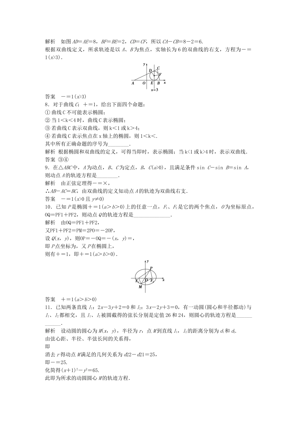 高考数学一轮复习 9.9 曲线与方程 理 苏教版_第2页