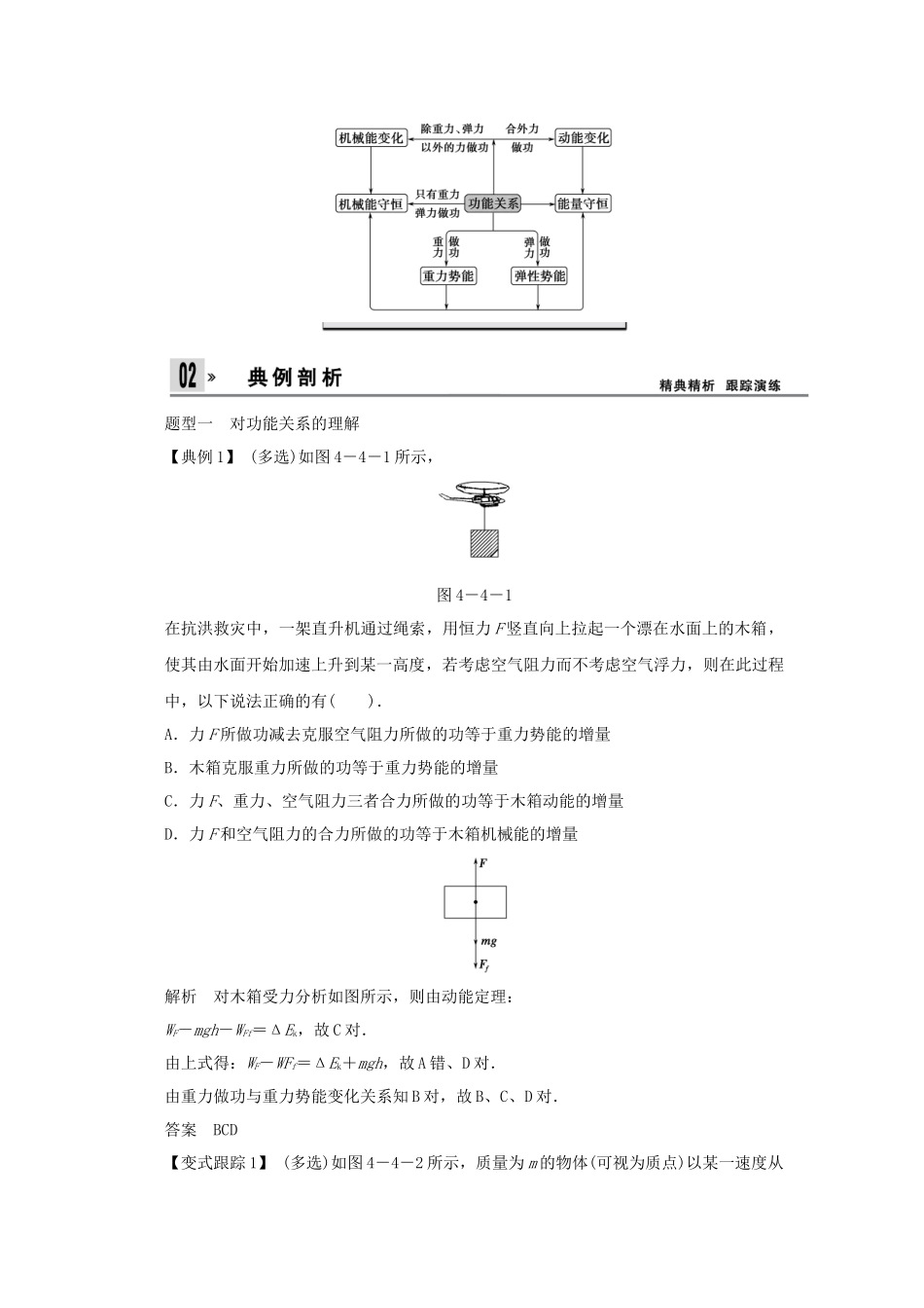 高考物理一轮 （考纲自主研读+命题探究+高考全程解密） 第4讲功能关系、能量转化和守恒定律（含解析） 新人教版_第3页