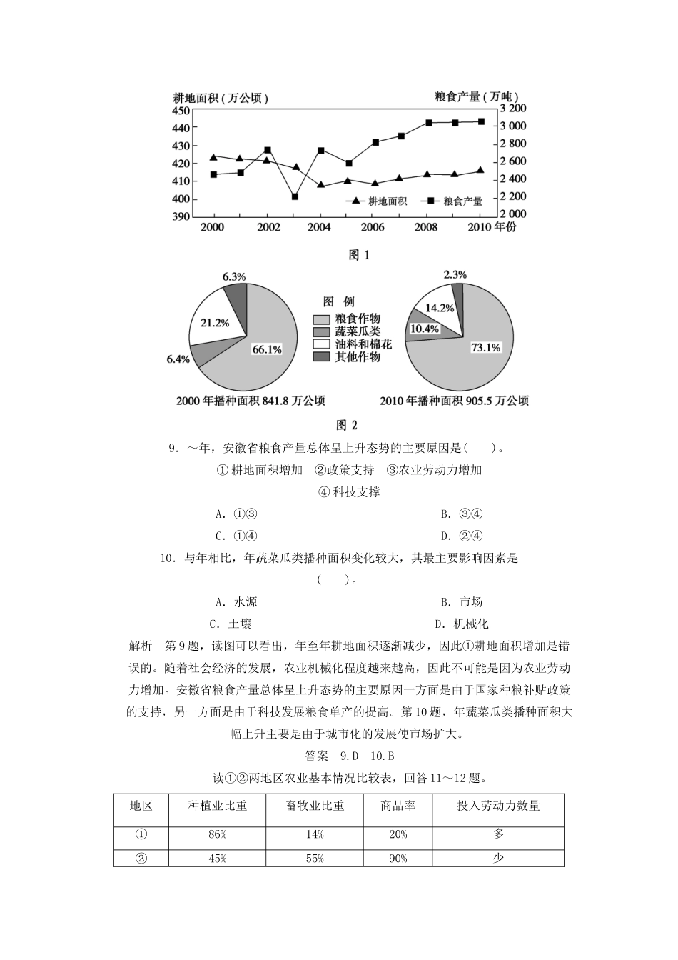 高中地理 3章末检测B 新人教版必修2_第3页