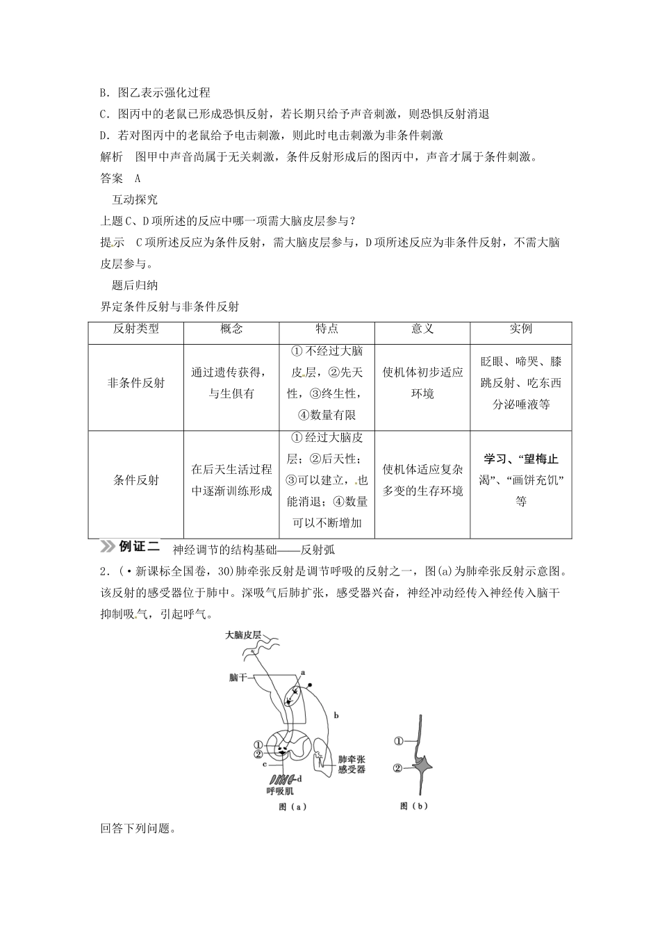 高考生物总复习 3-1-2 通过神经系统的调节 考点1 神经调节的结构基础和反射（517考）新人教版必修2_第2页