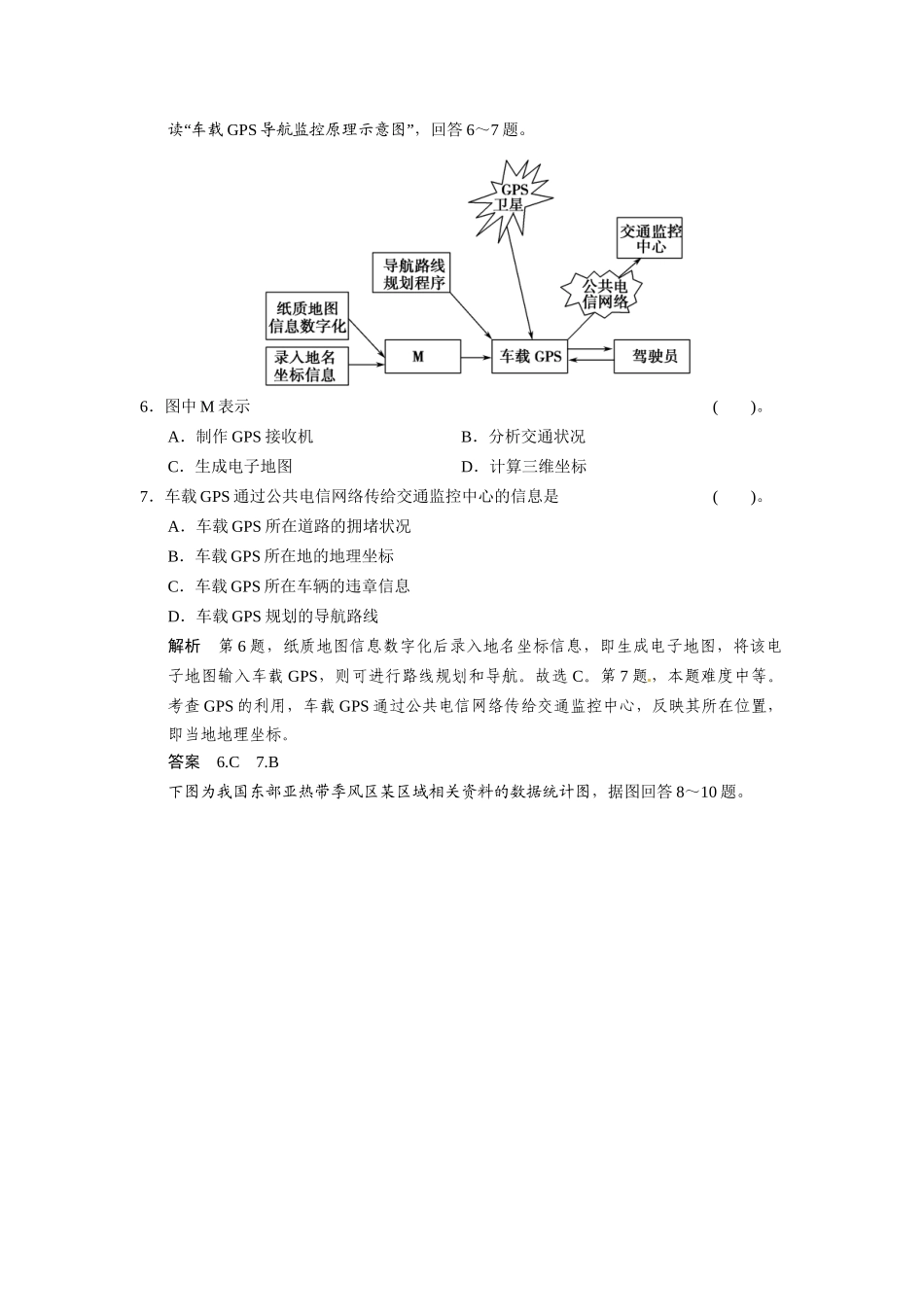 高考地理一轮总复习 第九单元 第2讲 地理信息技术及其应用配套试题（含解析）鲁教版_第3页