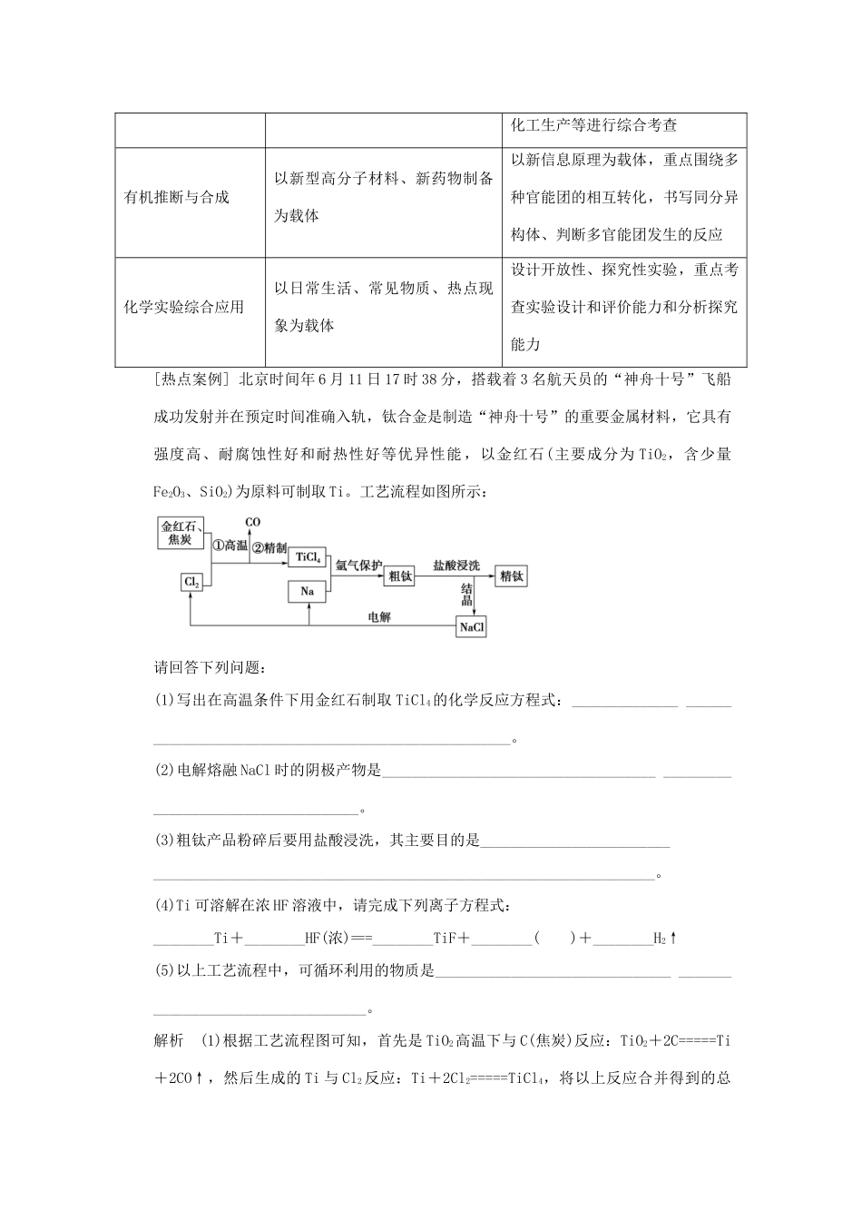 高考化学二轮复习 第一部分 高考命题“双热点”_第2页