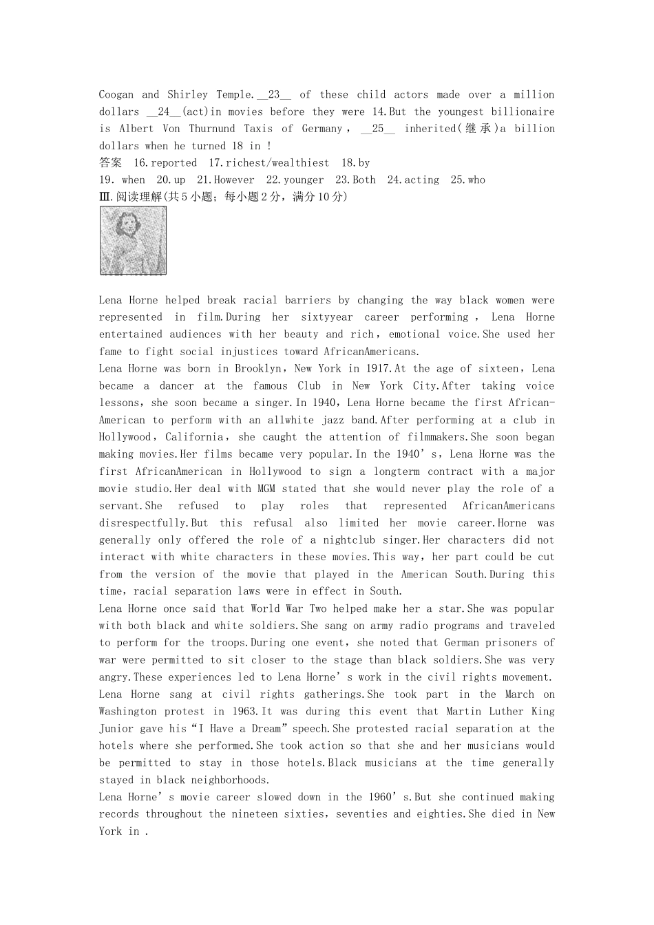 （广东专用）高中英语 Unit 14 Careers Period Four Lesson 4Job Trends课时精练 北师大版必修5_第3页