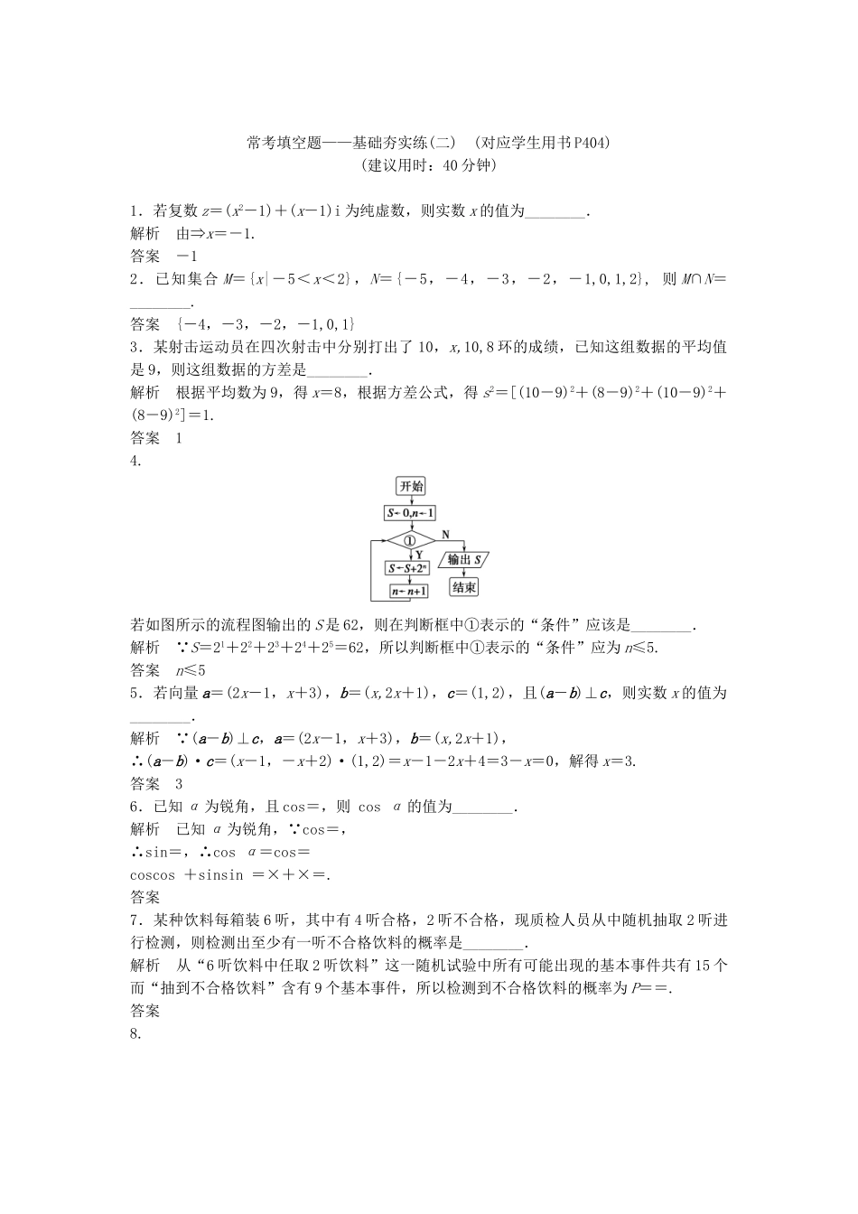 高考数学一轮总复习 常考填空题 基础夯实练 综合测评 理 苏教版_第3页