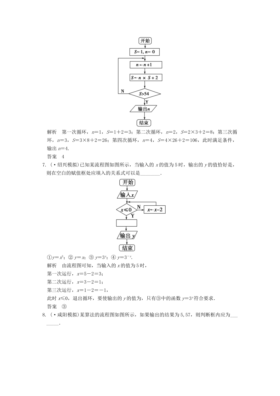 高考数学一轮总复习 基础回扣练 推理证明、算法、复数 理 苏教版_第2页