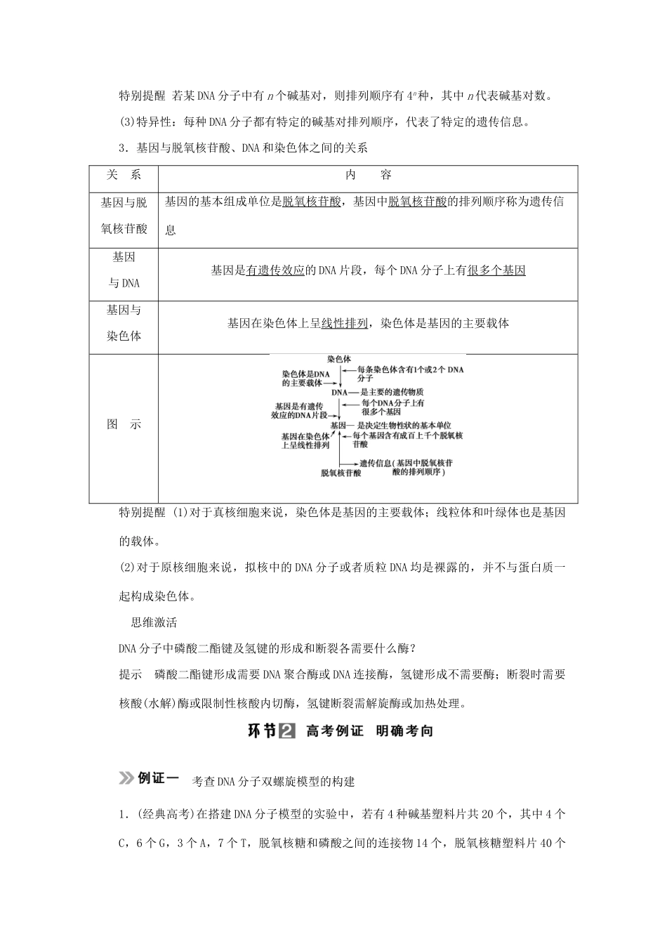 （山东专用）高考生物 第二单元 第2讲 DNA分子的结构、复制及基因是有遗传效应的DNA片段演练 新人教版必修2_第2页