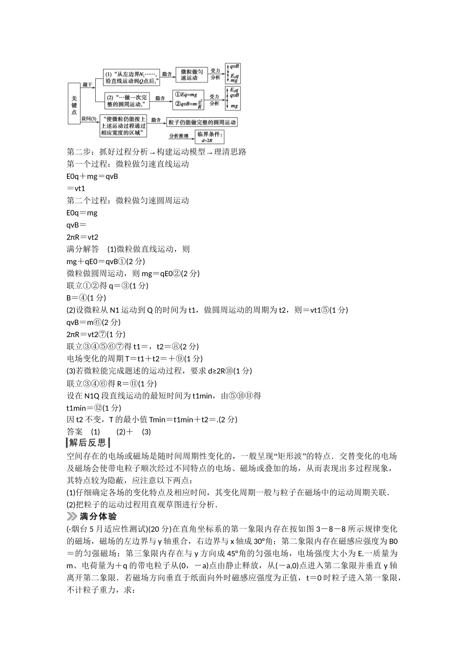 （山东专用）高考物理二轮专题辅导训练 专题3 第8讲 高考命题热点 8 带电粒子在交变电磁场中的运动及多解问题（含解析）_第2页