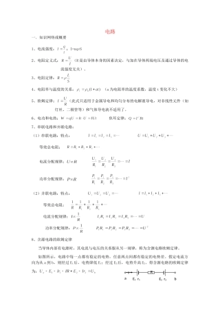 高二物理 竞赛专题系列专题4 电路