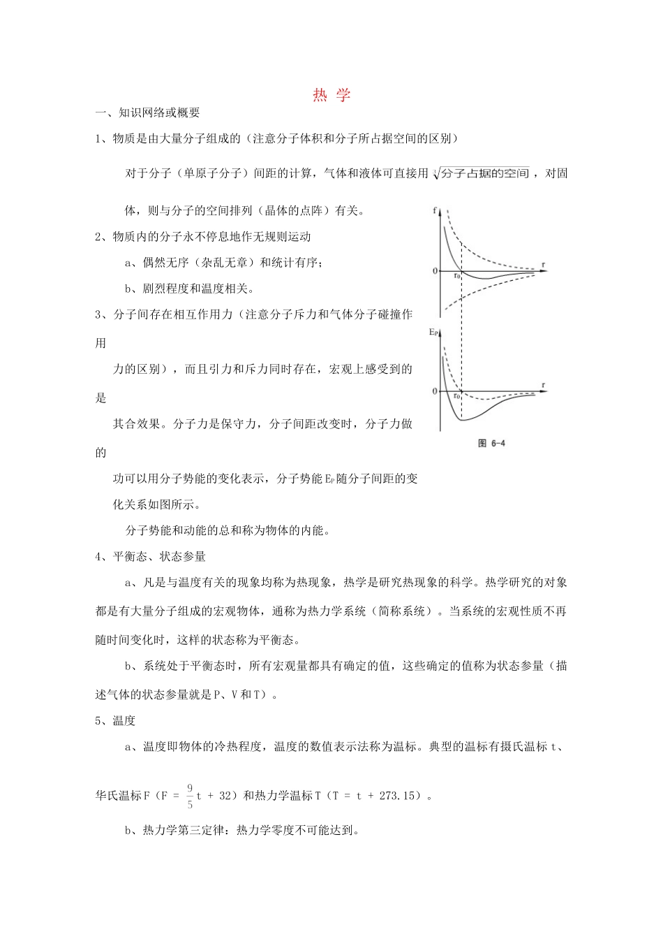高二物理 竞赛专题系列专题8 热学_第1页