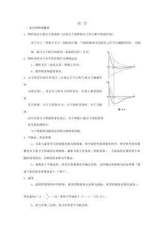 高二物理 竞赛专题系列专题8 热学
