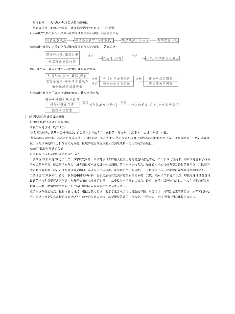 高考地理一轮复习 第二章 地球上的大气章末整合提升 新人教版_第3页