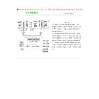 高考地理一轮复习 第十六章 区际联系与区域协调发展章末整合提升 新人教版