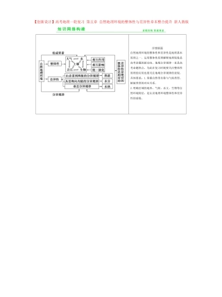 高考地理一轮复习 第五章 自然地理环境的整体性与差异性章末整合提升 新人教版
