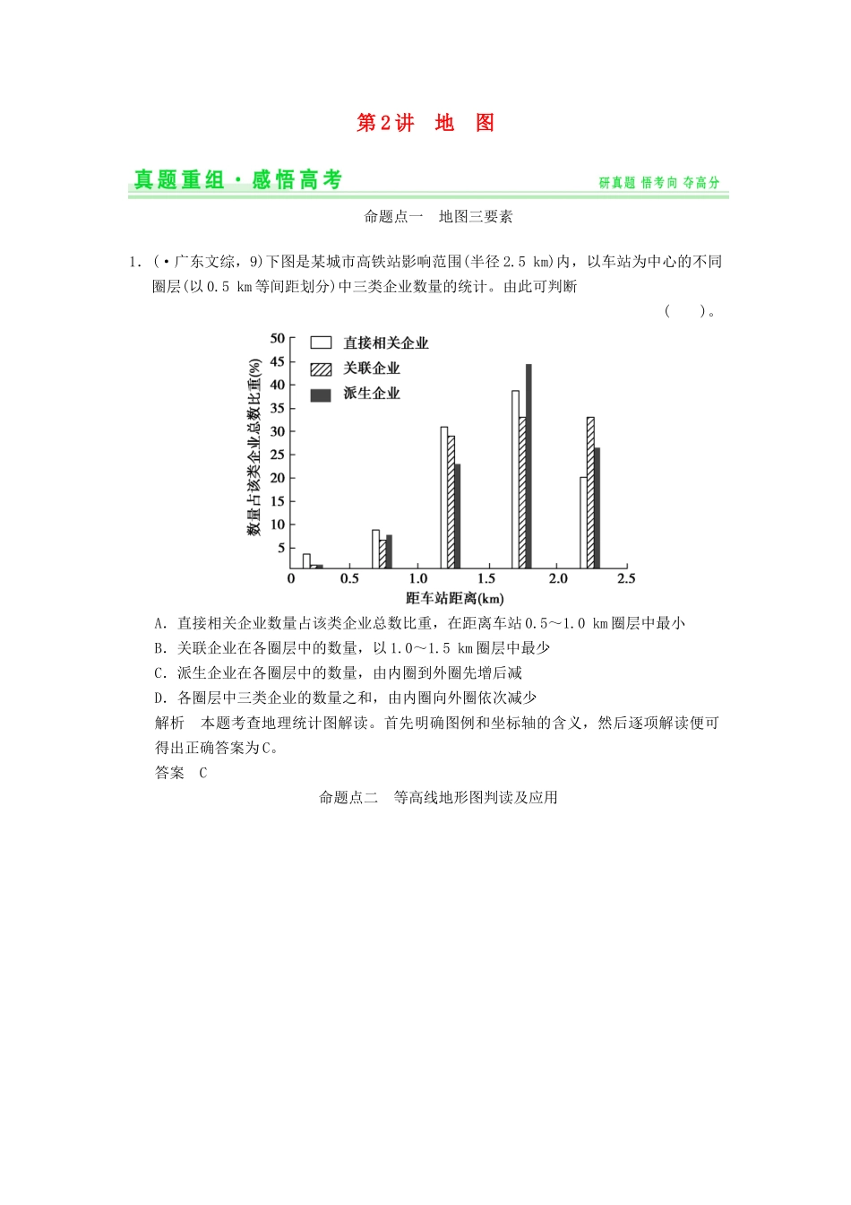 高考地理一轮复习 真题重组感悟 1.2 地图 新人教版_第1页