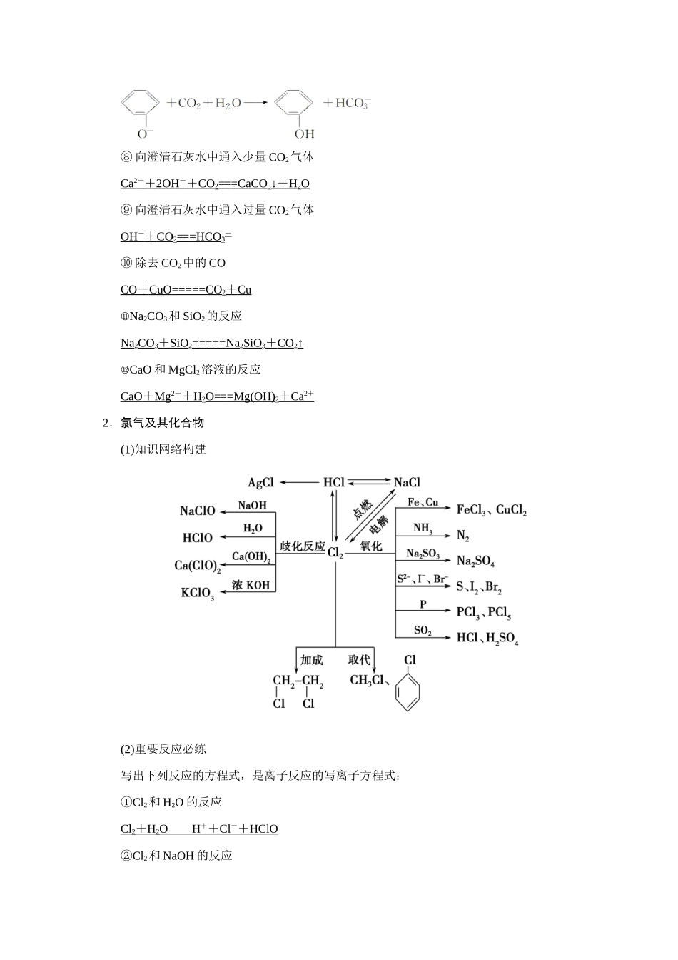 高考化学一轮总复习 第四章 非金属及其化合物章末回顾排查专练试题（含解析）_第2页