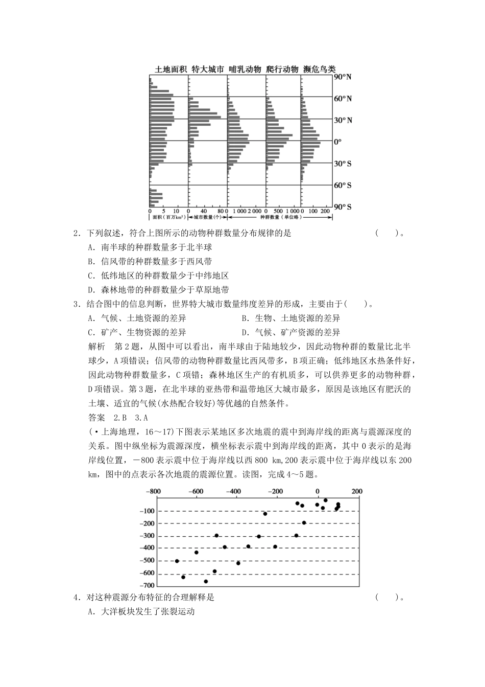 高考地理一轮复习 真题重组感悟 第十七章 世界地理 新人教版_第2页