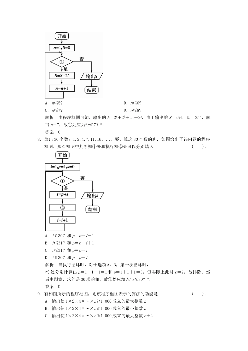高考数学二轮复习 专题整合补偿练11 复数、程序框图、推理与证明 理（含最新原创题，含解析）_第3页