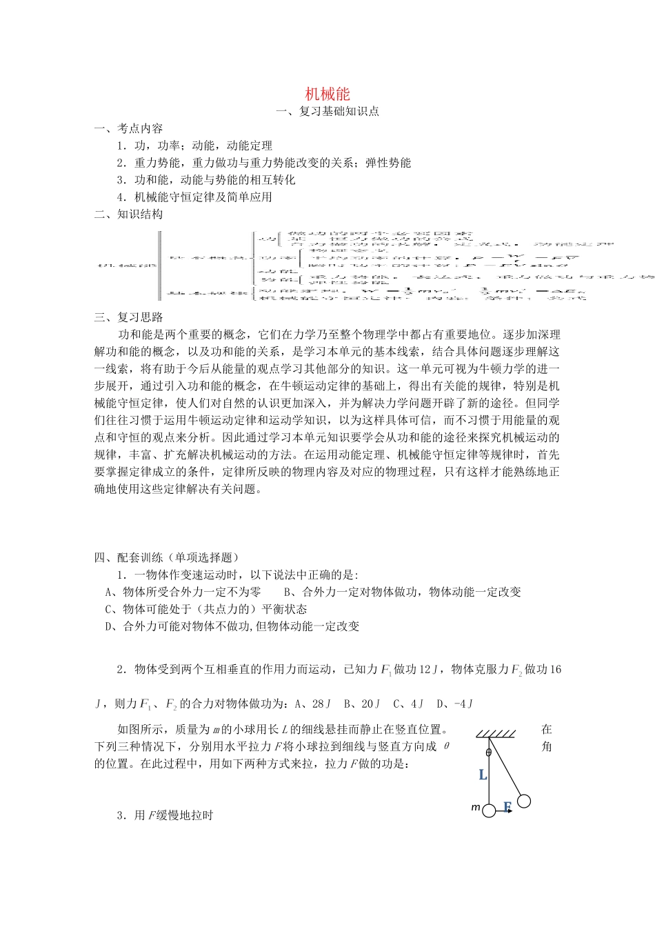 高一物理 竞赛专题系列专题6 机械能_第1页