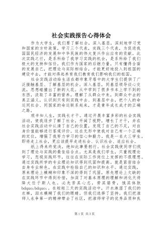 2024年社会实践报告心得体会