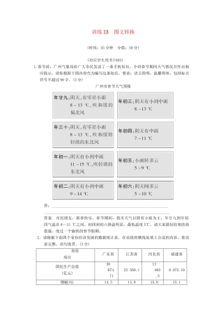 高考语文总复习 图文转换限时规范训练 新人教版