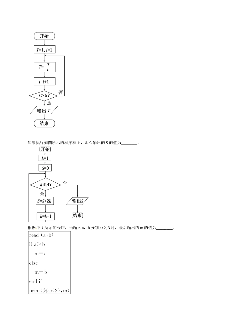 高中数学 算法常考题型与综合应用课后练习 新人教版必修3_第2页