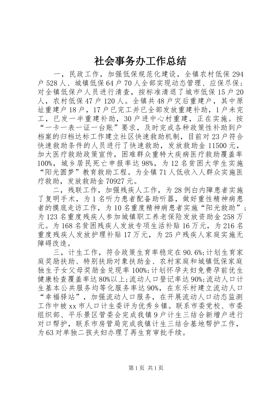 2024年社会事务办工作总结_第1页