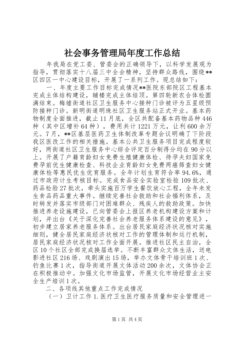 2024年社会事务管理局年度工作总结_第1页