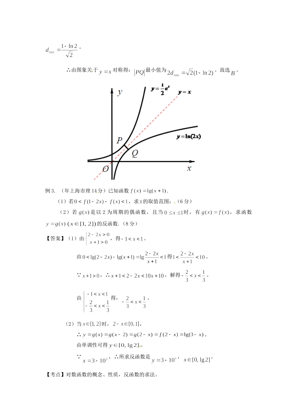 高考数学 高频考点归类分析 反函数（真题为例）_第2页