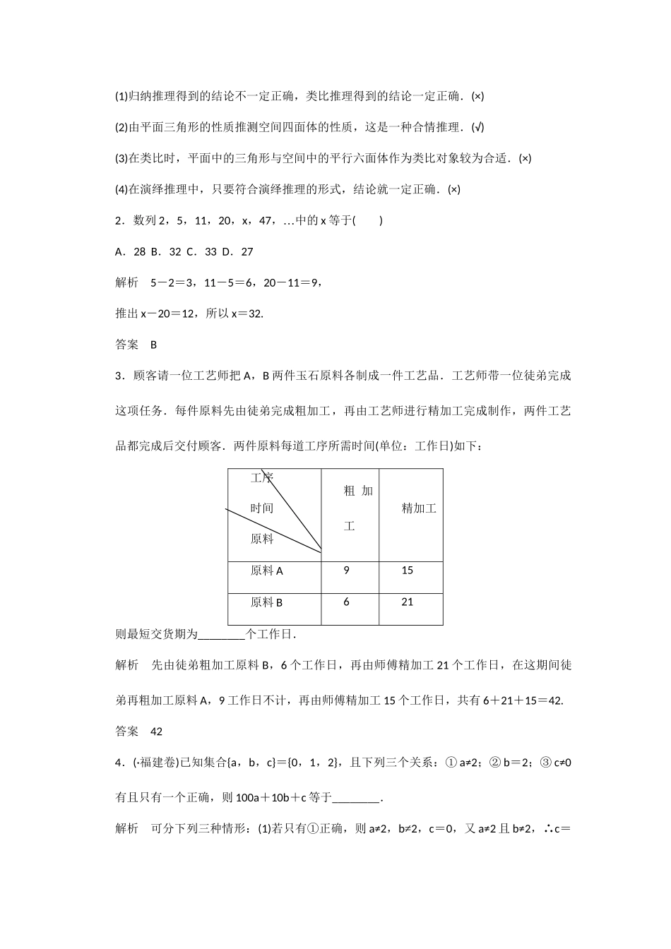 高考数学一轮复习 第十三章 第1讲 合情推理与演绎推理知识点 新人教A版 _第2页