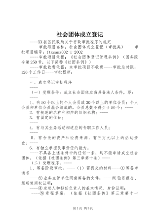 2024年社会团体成立登记