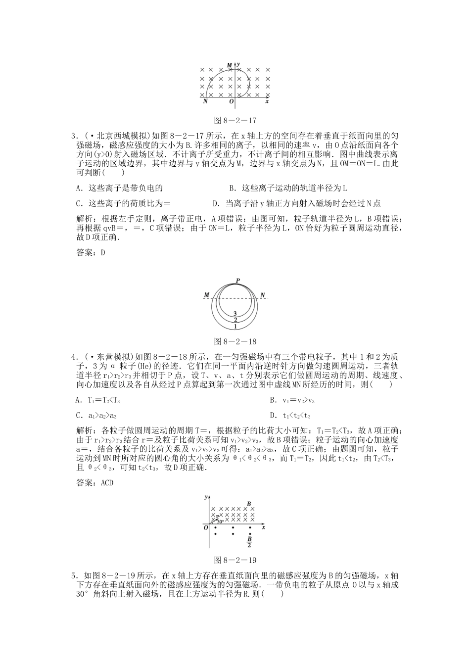 高考物理总复习 3-1-8-2 磁场对运动电荷的作用_第2页
