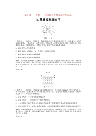 高考物理总复习 3-1-8-4 专题 带电粒子在复合场中的运动