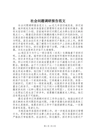 2024年社会问题调研报告范文