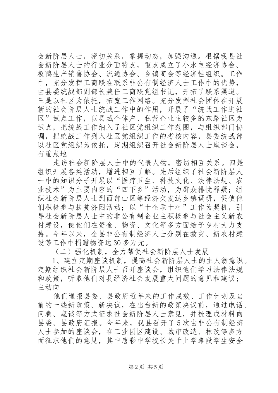 2024年社会新阶层人士统战工作情况调研_第2页