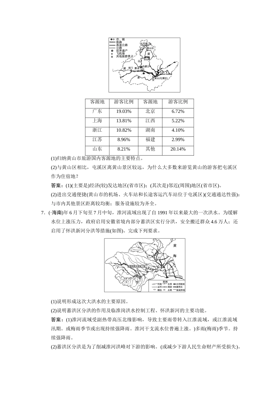 高中地理二轮复习 专题八　安徽乡土地理_第3页
