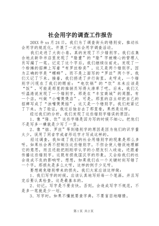 2024年社会用字的调查工作报告