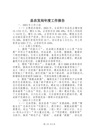 2024年县农发局年度工作报告