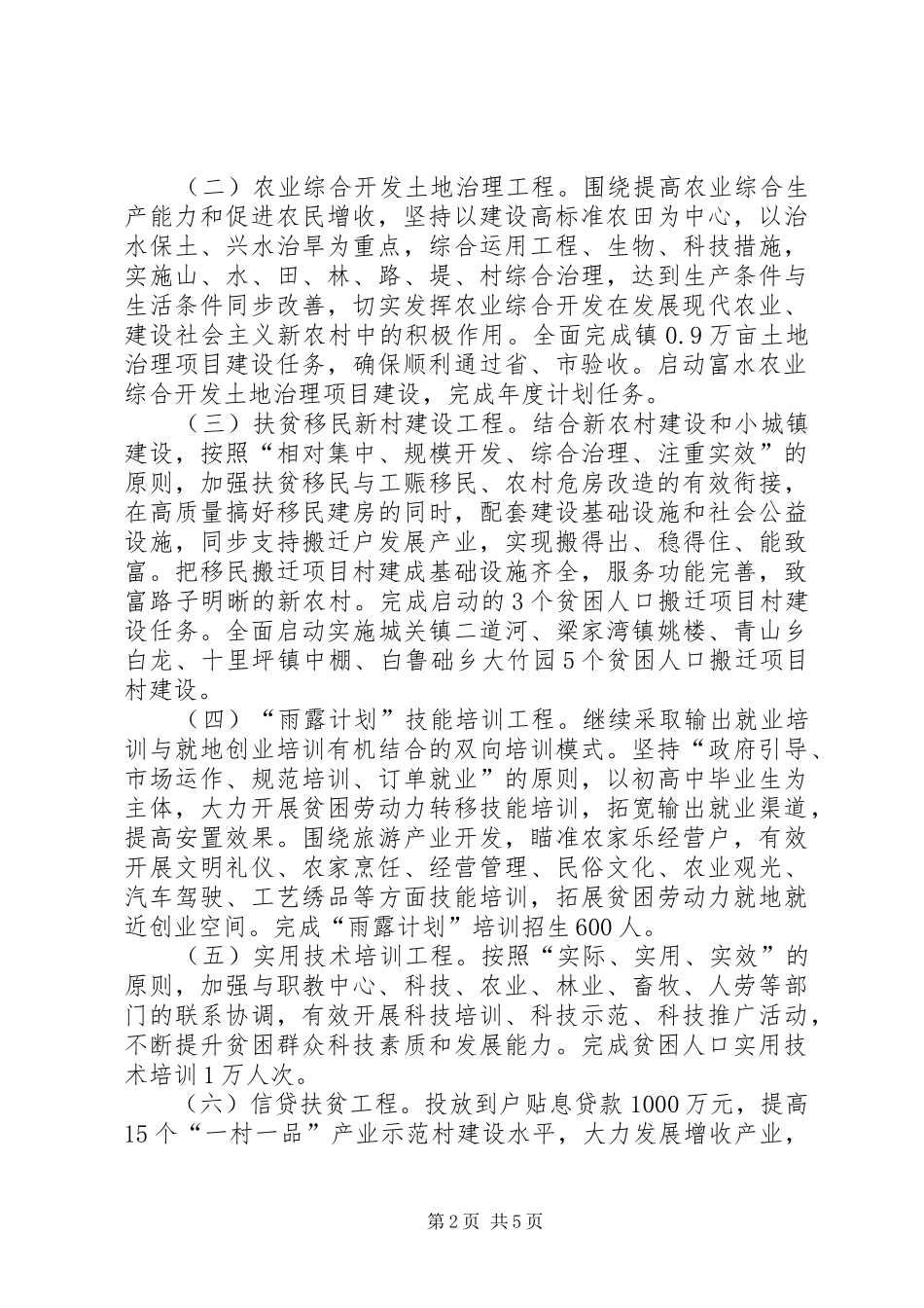 2024年县区扶贫开发局乡镇开发要点_第2页