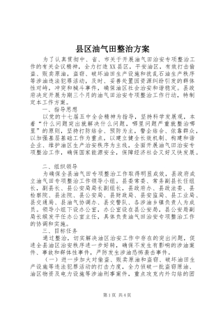2024年县区油气田整治方案