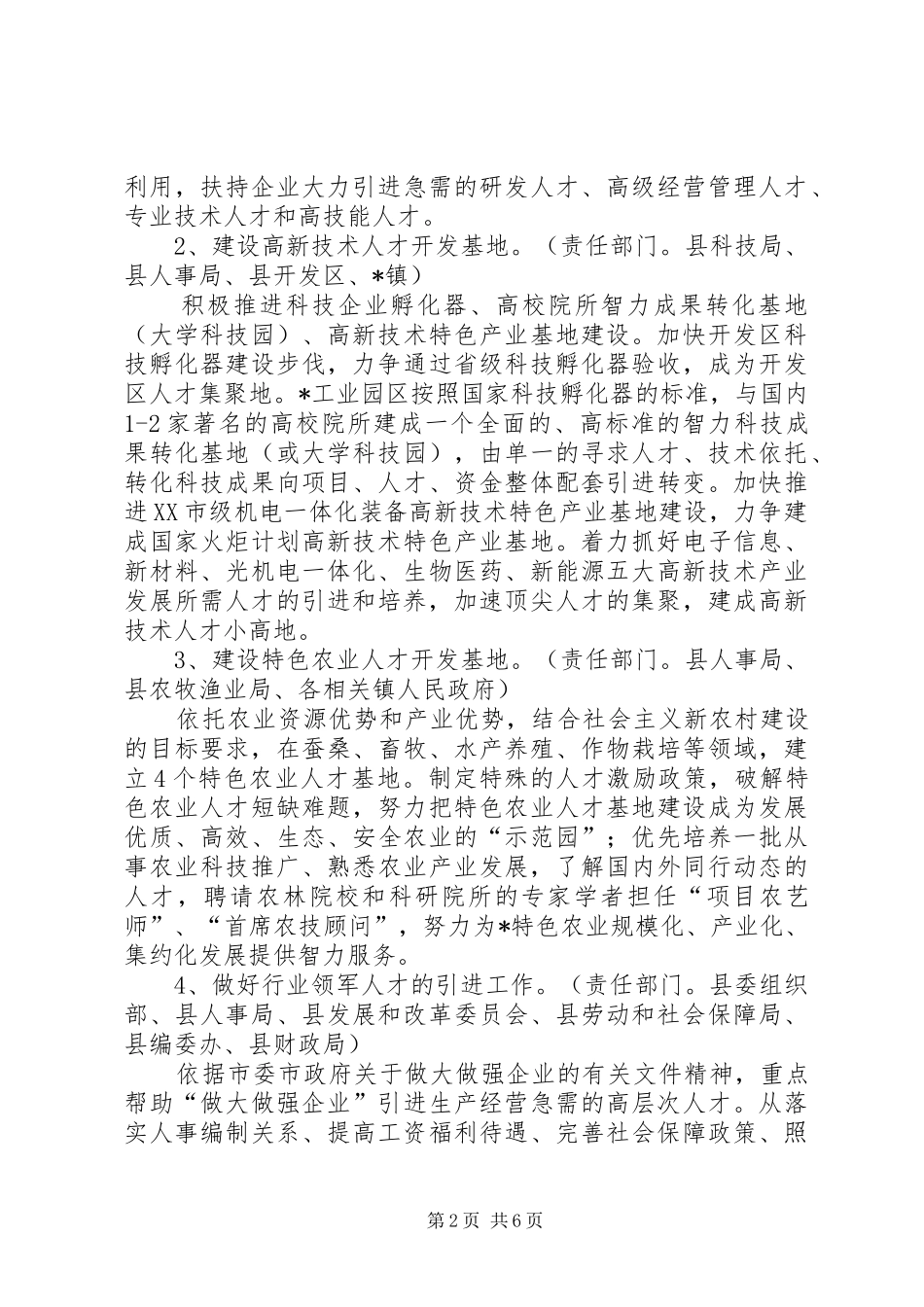 2024年县人才特区试点工作意见_第2页