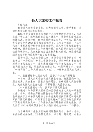 2024年县人大常委工作报告